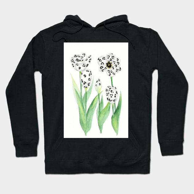 Wild Flowers - Snow Leopard Hoodie by wynbre